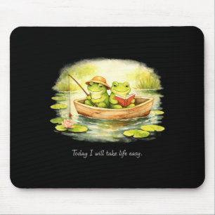 Tapis De Souris Grenouilles mignonnes prendront la vie facile, cal