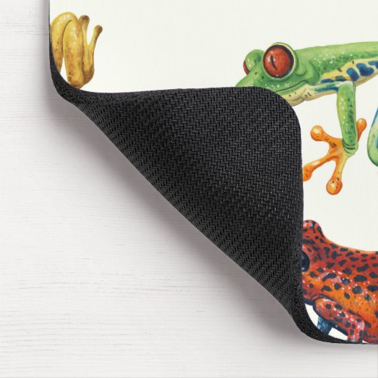 Tapis De Souris Grenouilles sur blanc naturel (Coin)