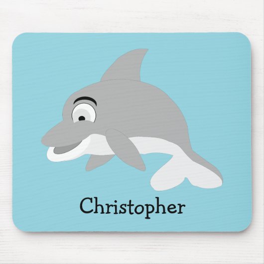 Tapis De Souris Grey Dolphin Design (Devant)