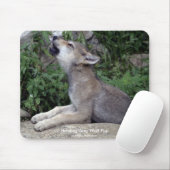 Tapis De Souris Grey Wolf Un partisan de la faune Photographie ani (Avec souris)
