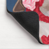 Tapis De Souris Greyhound avec Casquette en laine rouge (Coin)