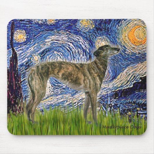 Tapis De Souris Greyhound (br2) - Nuit étoilée (Devant)