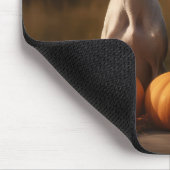 Tapis De Souris Greyhound Chiot Automne Citrouille de plaisir (Coin)