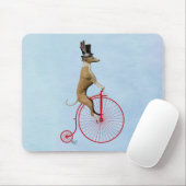 Tapis De Souris Greyhound sur Red Penny Farthing (Avec souris)