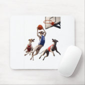 Tapis De Souris Greyhounds playing basketball (Avec souris)