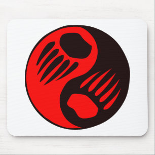 Tapis De Souris Griffe d'ours Yin Yang