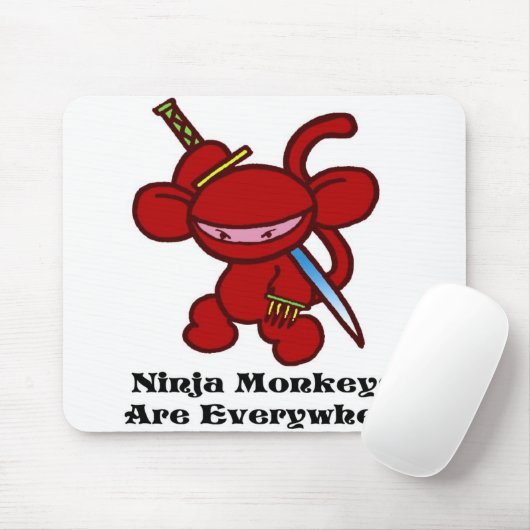 Tapis De Souris Griffe rouge de Ninja (Avec souris)