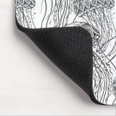 Tapis De Souris Griffonnage de méduses (Coin)
