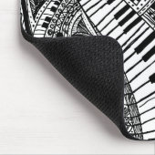 Tapis De Souris Griffonnage de musique classique avec le clavier (Coin)