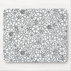 Tapis De Souris Griffonnage floral
