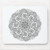Tapis De Souris Griffonnage rond de conception (Devant)