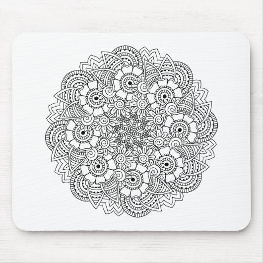 Tapis De Souris Griffonnage rond de conception (Devant)