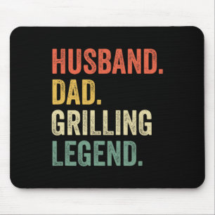 Tapis De Souris Grilade Papa BBQ Drôle Mari Gril Papa Légende