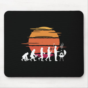 Tapis De Souris Grill Evolution Vintage Fête des Pères Grill Barbe