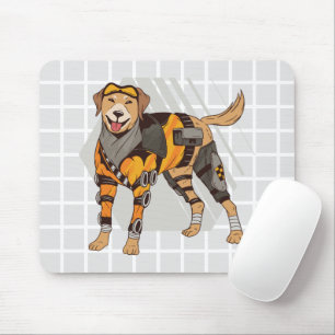 Tapis de Souris Grille de Chien Tactique Futuriste