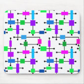 Tapis De Souris Grille de couleurs cool (Devant)