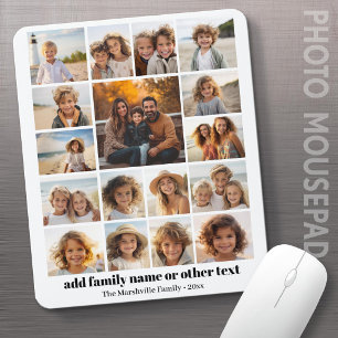 Tapis De Souris Grille de photos moderne et minimaliste avec 17 ph