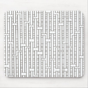 Tapis De Souris Grille industrielle chic noir et blanc géométrique