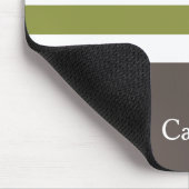 Tapis De Souris Grilles horizontales vertes larges Brown Nom Faisé (Coin)