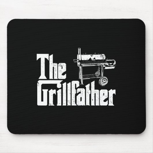 Tapis De Souris Grilling Smoker And Grill Chef Grillfather Grilled (Devant)