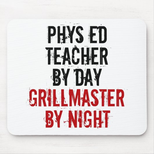 Tapis De Souris Grillmaster Enseignant en éducation physique (Devant)