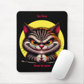 Tapis De Souris Grimacing Cat dans la Lune (Avec souris)