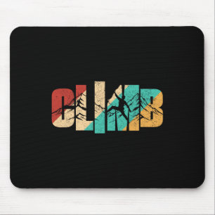 Tapis De Souris Grimpe Mot Grimpeur Pour Hommes Grimpeur Rétro Vin