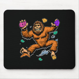 Tapis De Souris Grimpeur de montagne Sasquatch Bigfoot Bouldering