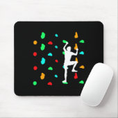 Tapis De Souris Grimpeur lorsqu'il grimpe sur un mur d'escalade (Avec souris)