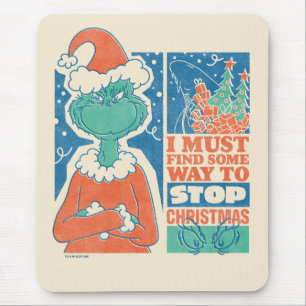 Tapis De Souris Grinch   Arrêtez Noël Graphique Vintage