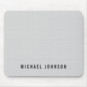 Tapis De Souris Gris argenté de toile personnalisé de Faux