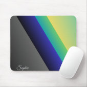 Tapis De Souris Gris Bleu Vert Abstrait Souris (Avec souris)