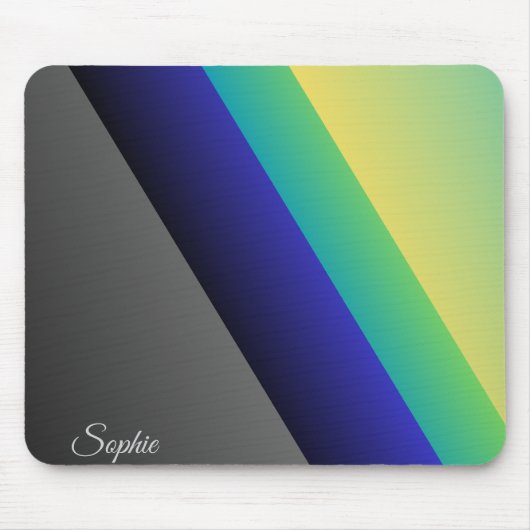 Tapis De Souris Gris Bleu Vert Abstrait Souris (Devant)