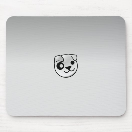 Tapis De Souris Gris de Linux de chiot (Devant)