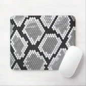 Tapis De Souris Gris de serpent, blanc et noir (Avec souris)