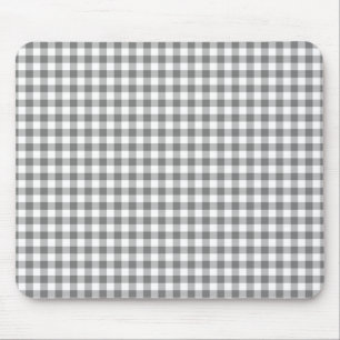Tapis De Souris Gris et blanc Checkered