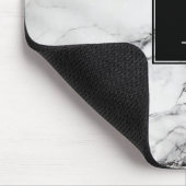 Tapis De Souris Gris et Marbre blanc modernes monogrammes (Coin)