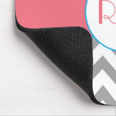 Tapis de souris gris et rose de monogramme de (Coin)