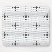 Tapis De Souris Gris étoile 4 pointes Faux Penny Tile Hexagon Tile (Devant)