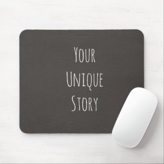 Tapis de souris gris foncé minimaliste Votre histo