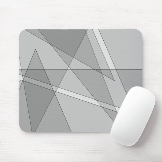 Tapis De Souris Gris géométrique (Avec souris)