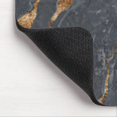 Tapis De Souris Gris Marbre Froid Or (Coin)