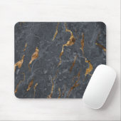 Tapis De Souris Gris Marbre Froid Or (Avec souris)