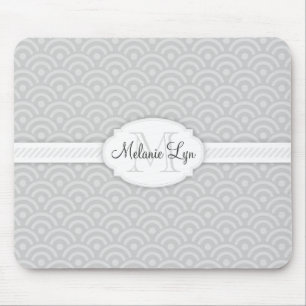 Tapis De Souris (Gris) monogramme et nom faits sur commande