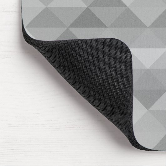 Tapis De Souris Gris triangle géométrique carré motif Gris (Coin)