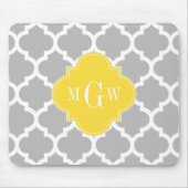 Tapis De Souris Gris Whats Marocain #5 Ananas 3 Monogramme initial (Devant)