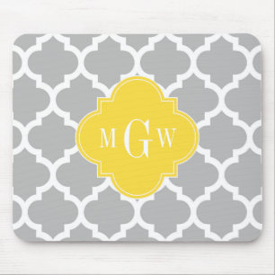 Tapis De Souris Gris Whats Marocain #5 Ananas 3 Monogramme initial
