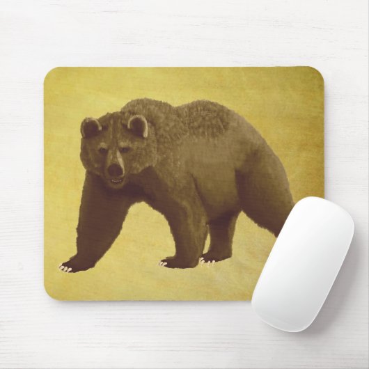 Tapis De Souris Grizzly Bear (Avec souris)