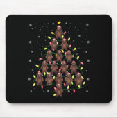 Tapis De Souris Grizzly Bear Père Noël Christmas Tree Lumières Swe (Devant)