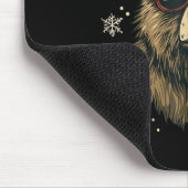 Tapis De Souris Grizzly Bear Santa Hat Funny Cute Animal Lover Chr (Coin)